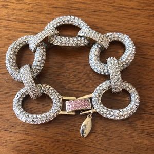 Ann Taylor Estate Shimmer pave link bracelet